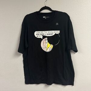 Men's Black Uniqlo x Roy Lichtenstein Graphic Art  Pullover T-Shirt XL